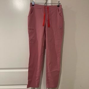 FIGS YOLA SLIM SCRUB PANTS XS chalk pink